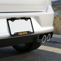 Custom White Glossy Metal License Plate Frame for Clear Visibility - $23.69
