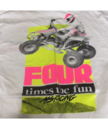 Retro neon graphic Four Times the fun  MS racing quad four wheeler T shirt - $19.75