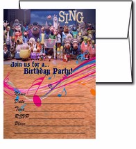 12 SING Birthday Invitation Cards (12 White Envelops Included) #1 - £14.18 GBP