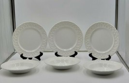 Pier One- 3 Dinner plates 3 Bowls 12 Salad plates in the Basket Relief Pattern - £213.24 GBP