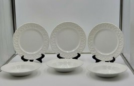 Pier One- 3 Dinner plates 3 Bowls 12 Salad plates in the Basket Relief P... - £212.64 GBP