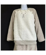 Catalog Favorites Fleece Kitty Cat Pajamas Womens Medium Two Piece Cuffe... - £18.38 GBP
