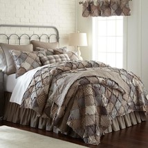 Donna Sharp Smoky Mountain Rag Quilt **TWIN** 2- Pc Set Farmhouse Rustic Country - £227.20 GBP