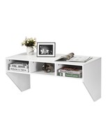 Wall Mounted Floating Computer Table Desk Storage Shelf-White - Color: W... - $147.99