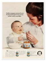 Gerber Baby Foods Mom Feeding Child Vintage 1972 Full-Page Magazine Ad - £7.75 GBP