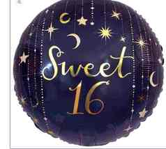 18&quot; Sweet 16/Starry Night Mylar Balloon #417 - £3.20 GBP