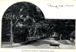 Greenwich Connecticut Lafayette Avenue 1904 Postcard Antique - £5.03 GBP
