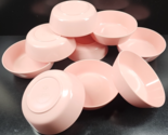 9 Texas Ware Melamine Pink Cereal Bowls Set Vintage PMC Plastic Table Di... - $59.07