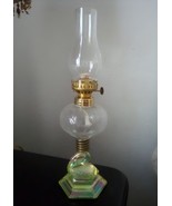 Rare Fenton 2002 Heartlights Green Vaseline Swan Oil Lamp LE Numbered  - $1,350.00