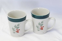 Everyday Gibson Holly Accent Christmas Holiday Mugs Lot of 8 - £25.54 GBP