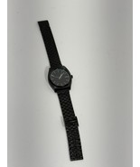 NIXON Time Teller Men's Analog Wrist Watch Minimal All Black & Blue Need Battery - $38.22