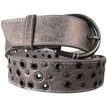 Donald Pliner Belt Bronze Distress Leather Embellished Metal Studs New N... - $90.00