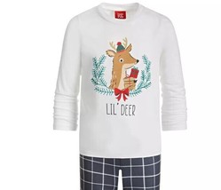 Family Pajamas Kid&#39;s Lil Deer Family Pajama Shirt 14-16 SW230234 - £7.85 GBP