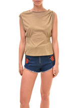 Free People Womens Top Urban Knit Vintage Stylish Cosy Fit Olive Size Xs - £28.56 GBP
