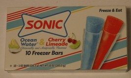 Sonic Freezer 10 Bars Slush Freeze and Eat 1 OZ Ocean Water and Cherry Limeade - £6.02 GBP