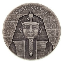 2017 2oz Argent République De Chad Égyptien RELIC Série Ramesses II Pièce - £115.77 GBP