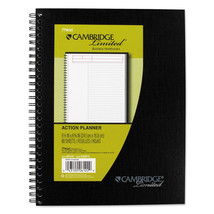 Action Planner Side Bound Business Notebook 7 1/2 X 9 1/2 Black 80 - £20.11 GBP