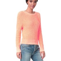 Free People Two Tone Yarn Top Large 12 Tangerine Cool Breathable Cotton ... - £48.01 GBP