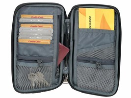 Black Unisex Polyster Passport Holder Travel Case Wallet &amp; Organiser Case Cover - £20.80 GBP