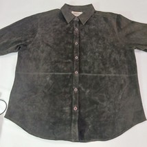 Authentic Dungarees High Sierra Men's Black Button-Up Leather Jacket Size 2X image 10