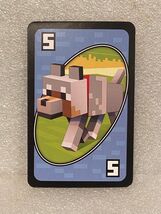 1 Minecraft Uno Replacement Blue Wolf #5 SINGLE CARD ONLY *Pre-Owned* BT - $2.99