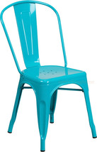 Tolix Teal Metal Stacking Dining Chair Commercial Quality 1-4 Unit Discounts - £87.69 GBP+