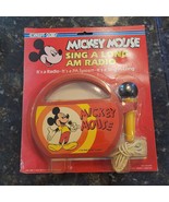 Walt Disney Mickey Mouse Sing Along AM Radio 1980s 90s Microphone Orig P... - $757.04 MXN