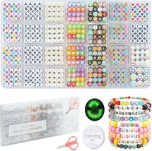 FZIIVQU 1400 Pcs Letter Beads Kit 28 Styles White Acrylic Alphabet Beads... - $368.84 MXN
