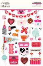 Simple Stories Sticker Book 12/Sheets-Heart Eyes, 716/Pkg - £9.95 GBP