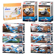 SlubanKids 7 Different Army Aircrafts Building Block Set &amp; Coloring Mat For Kids - £47.17 GBP
