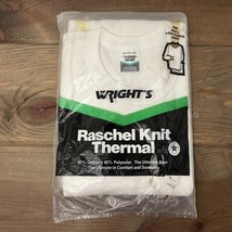 Vtg Wrights Thermal Underwear Top 60/40 Crew Neck Mens Med Cotton Poly N... - $24.70