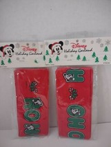2 pkgs Vintage DISNEY Holiday Garland Mickey Mouse Ho Ho Ho Taiwan &#39;NEW (#) - £21.17 GBP