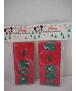 2 pkgs Vintage DISNEY Holiday Garland Mickey Mouse Ho Ho Ho Taiwan &#39;NEW (#) - £21.01 GBP