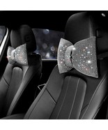 2PCS Rhinestone Car Headrest Neck Pillow for Driving with Bling Bling Cr... - $55.91