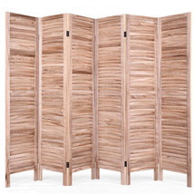 Classic 6 Panels Venetian Wooden Slat Room Screen-Brown - £146.80 GBP