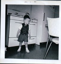 Vintage Sleepy Little Boy Wandering In Kitchen 1963 - £3.13 GBP