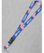 President Donald J. Trump Lanyard Blue American Flag Stainless Steel Cli... - $12.00