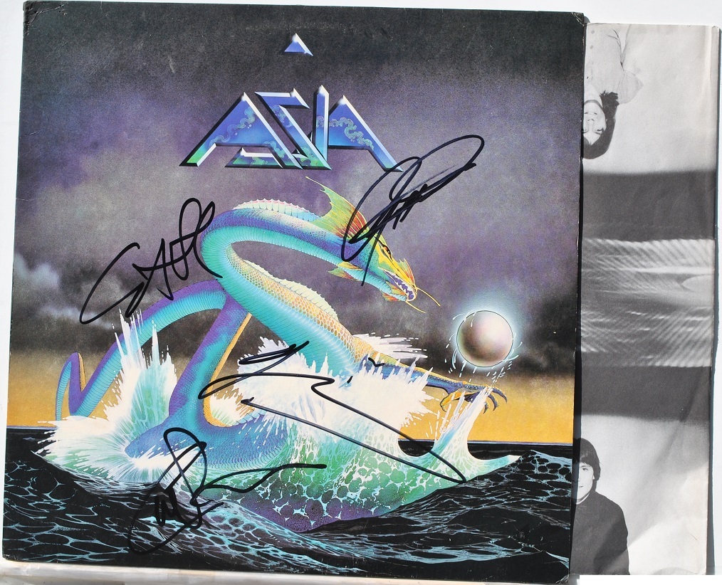 Primary image for ASIA SIGNED ALBUM X4 - Geoff Downes, Carl Palmer, Steve Howe, John Wetton  w/COA