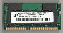 Micron MT16LSDF6464HG-133B2 C2 Or D2 PC133 CL3 512MB Sodimm (For Notebook Only) - £40.60 GBP
