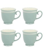 Four (4) Pioneer Woman ~ AINSLEY ~ SAGE BLUE ~ 16 Ounce ~ Stoneware Mug Set - $50.00