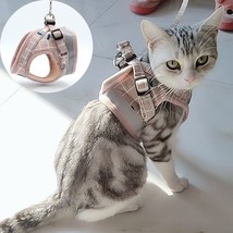 Fashion Plaid Cat Harnesses for Cats Mesh Pet Harness and Leash Set Katten Kitty - $14.47