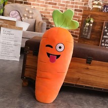 Cartoon Plant Smile Carrot Plush Toy Cute Simulation Vegetable Carrot Pillow Dol - £13.50 GBP