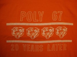 Vintage 80&#39;s Poly 67 20 Years Later Orange T Shirt Size L - £6.29 GBP