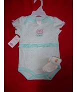 Bon Belle Baby Girl Creeper One Piece Outfit Size 3-6 Mo + 2 Pair Socks ... - £12.53 GBP