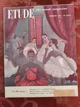 Rare ETUDE music Magazine February 1951 Ernest Bloch Sigmund Spaeth Andor Foldes - £17.37 GBP