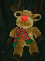 16&quot; Vintage 1994 Sunkist Christmas Brown Moose Stuffed Animal Plush Toy Xmas - £37.21 GBP