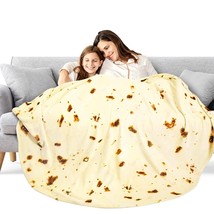 80 In Tortilla Blanket Bed Throw Blanket Adult Size Cozy Plush Blanket For Bedro - £31.96 GBP