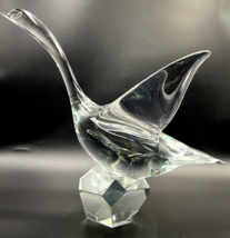 VTG Original Licio Zanetti Murano Hand Blown Bird Art Clear Glass Italian MCM - £706.08 GBP