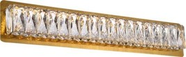 Wall Sconce MONROE Transitional Rectangular Frame Clear Gold Royal-Cut Crystal - £177.82 GBP