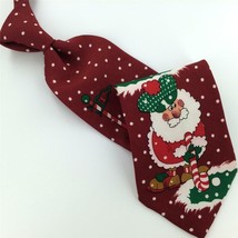 Novel Ties Red Brown Reindeer Santa Candy Cane Christmas Necktie X6-368 Classic - £11.07 GBP